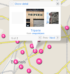 Triperie de onepointzero sur Flickr Map